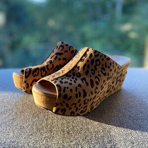 Chocolat Blu Wedge mule. Size 8M Leather upper. New without tags